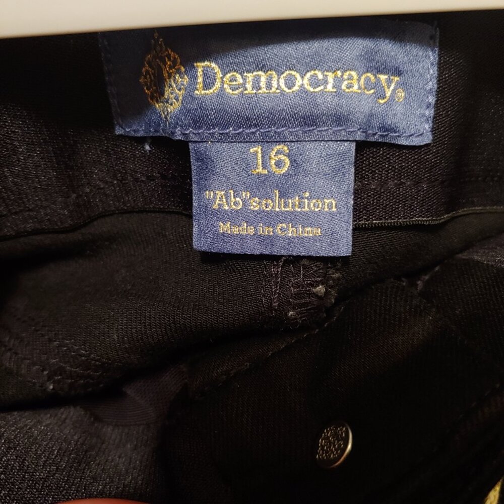 Democracy Ab Solution Straight Leg Women Jean Size 16 Black - Picture 5 of 5